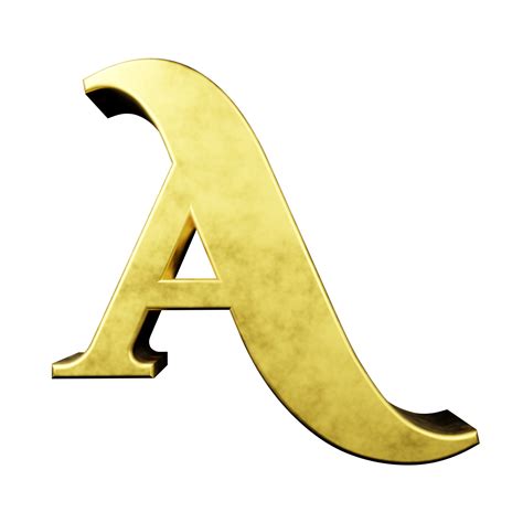 Gold Text Effect Letter A 3d Render 16317183 Png