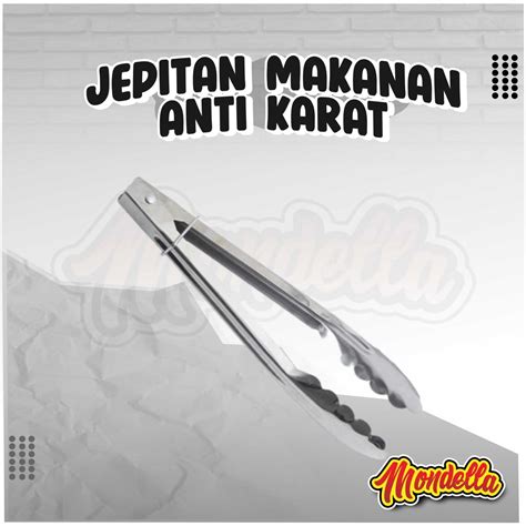 Jual Penjepit Makanan Capitan Makanan Tongs Stainless Steel Anti Karat