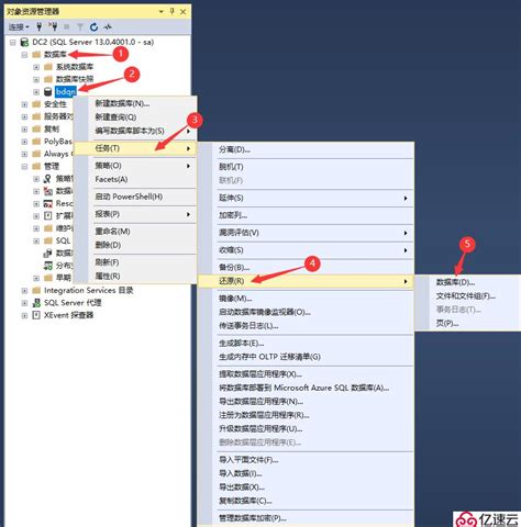 Sql Server的权限设置以及数据备份还原 关系型数据库 亿速云