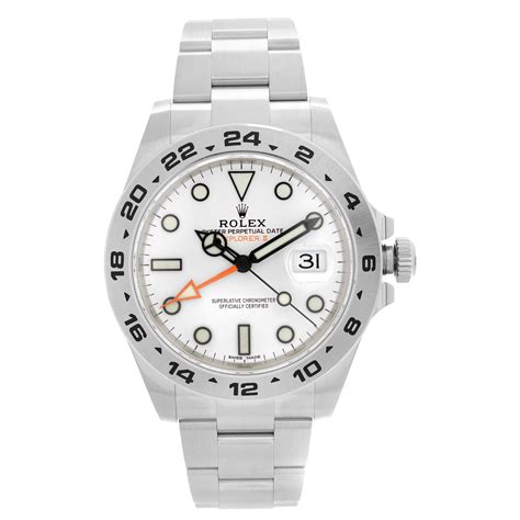 Rolex Explorer Ii Gmt Stainless Steel White Dial Automatic Men S Watch