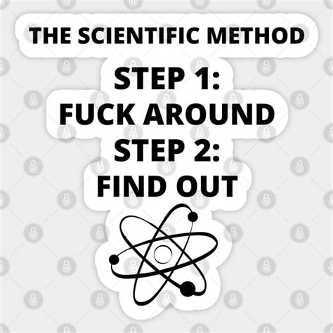 The Scientific Method Fuck Around Find Out Black Text Fuck