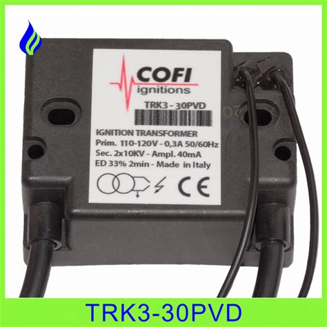 TRK 3 30PVD Transformador Ignición COFI 110v 2x10kv Para Quemador Gas