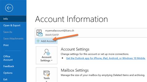 How To Setup A IMAP Email Account In Microsoft Outlook 365 Knowledge