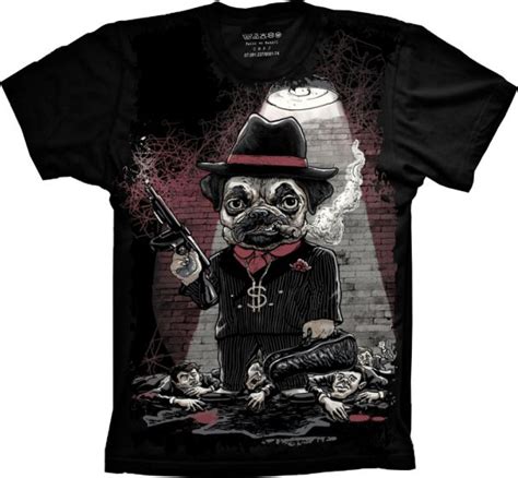 Camiseta Pug Gangster Teoria Nerd agora é TN Store