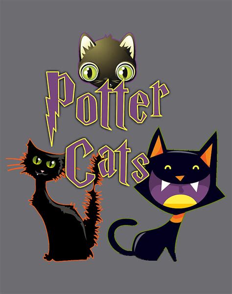 Potter Cats Harry Pawter Szqx4 Digital Art By Su Can Ngo Pixels