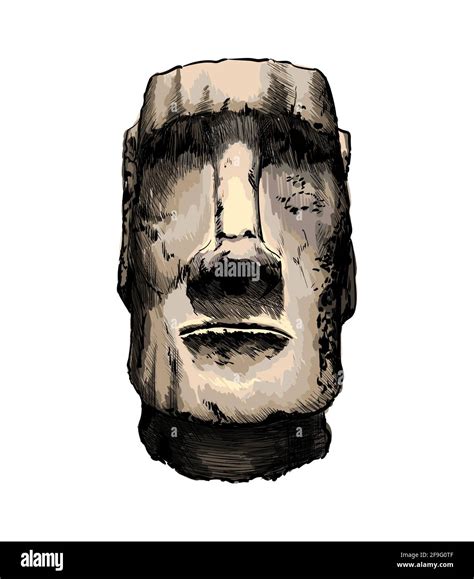 Moai Statue Drawing