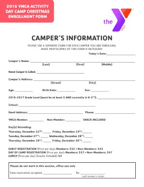 Fillable Online Registration Form Edwardsville Ymca Fax Email Print