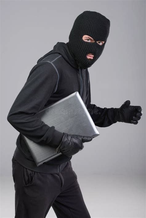 Robber Sneaking Away With Money Stock Image Image Of Take Crime