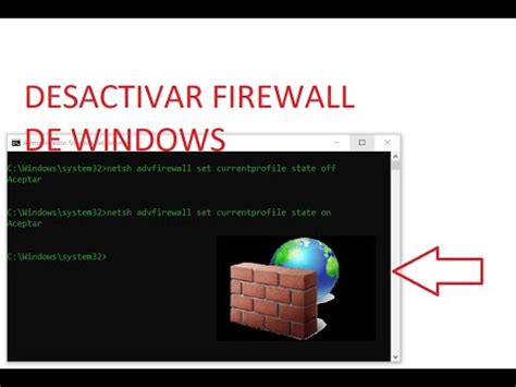 Desactivar El Firewall De Windows Por Comando Cmd Windows Youtube