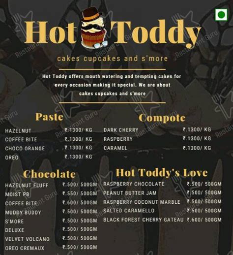 Menu At Hot Toddy Mumbai