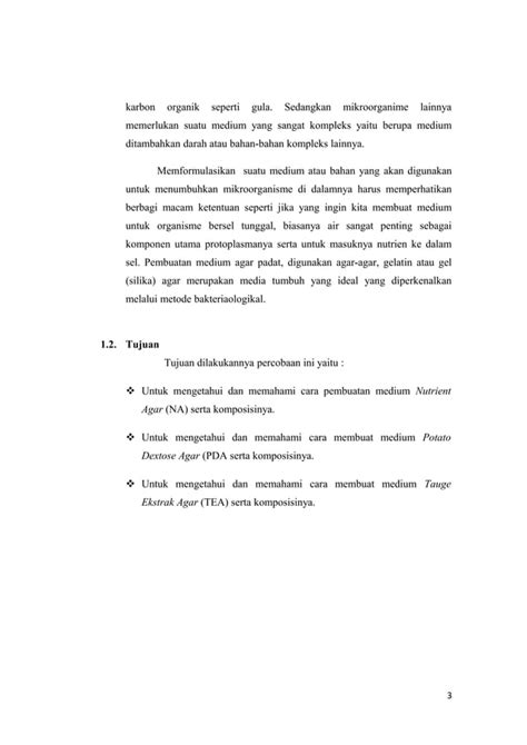 Laporan Mikrobiologi Teknik Pembuatan Medium Pdf