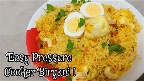 Easy Pressure Cooker Egg Biryani Bachelors Recipe Easy Egg