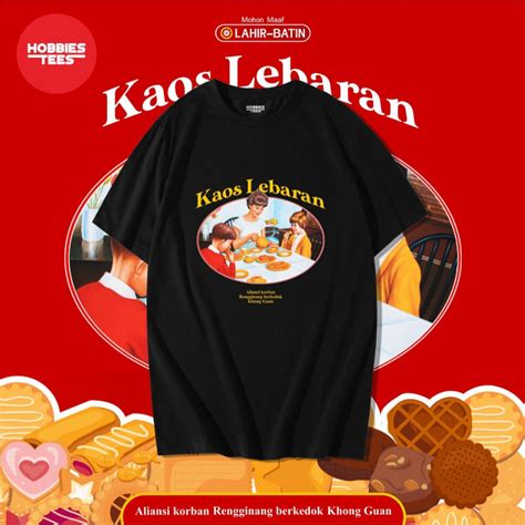 Jual Hobbies Tees T Shirt Kaos Lebaran Black Kaos Parodi Plesetan