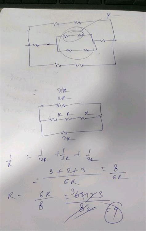 The Figure Shows A Network Of Resistor Each Having Value 12Ω Find The