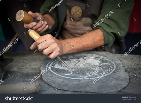 wood sculptor chisel carving images stock  vectors