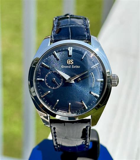 Fs Grand Seiko Sbgk Elegance Mt Iwate Navy Blue Dial S Manual