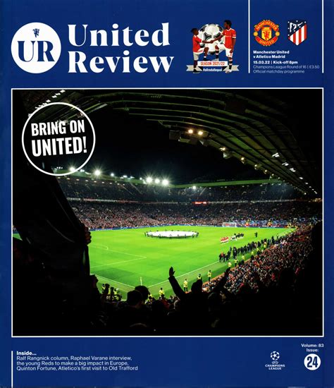 15th March 2022 Manchester United v Atlético Madrid UEFA Champions