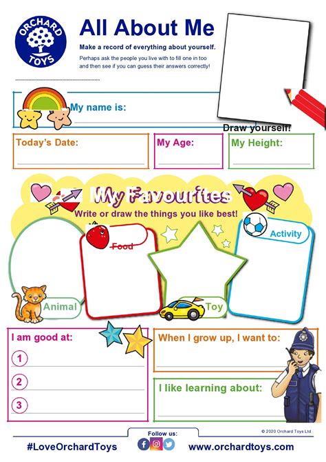 Printable All About Me Poster Template