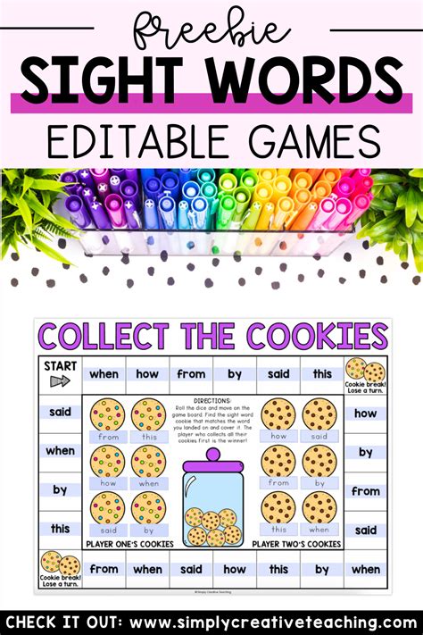 Free Editable Sight Word Games Simply Creative Teaching