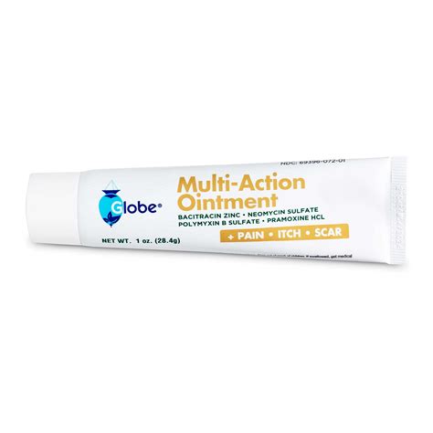 Globe Multi Action Ointment 1oz Antibiotic Pain Relieving Anti Itch