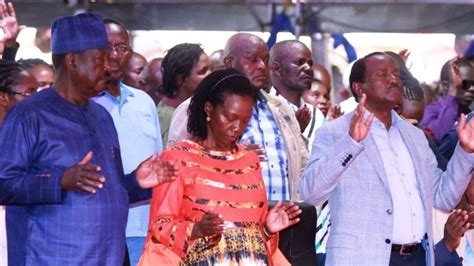 Live Raila Odinga Azimio Brigades Attends Church Service In Kakamega