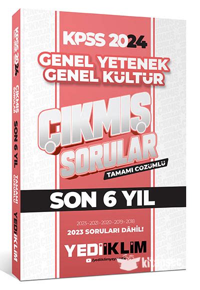 2024 KPSS Lisans Genel Yetenek Genel Kültür Son 6 Yıl Tamamı Çözümlü