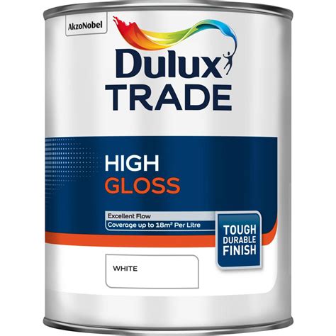 Dulux Trade High Gloss Paint White L Toolstation