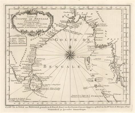 Jacques Nicolas Bellin Carte Du Golphe De Bengale 1747 The Map House