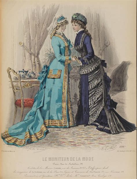 Le Moniteur De La Mode 1876 Fashion Illustration Vintage Fashion