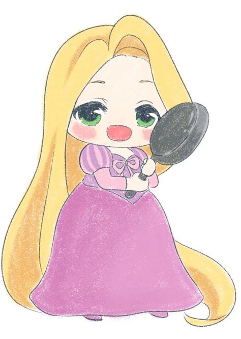 【ディズニープリンセス】ラプンツェルのミニキャラの描き方 もちりんご日記 Aurora Sleeping Beauty Disney