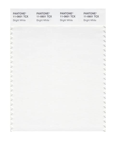 Pantone Smart Color Swatch Card 11 0601 Tcx Bright White Columbia