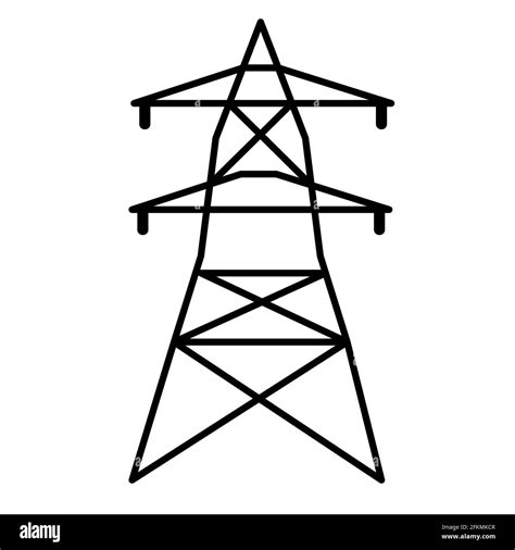 electrical tower icon on white background. flat style. electricity sign. high voltage electric ...