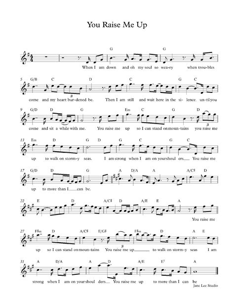 Ripple Thoughts You Raise Me Up Violin Sheet