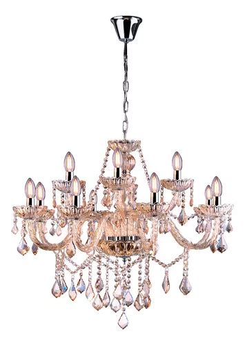 Lustre Pendente Cristal Candelabro Maria Tereza Nice 12 Lâmp Cor