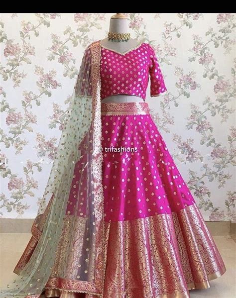 Indian Banarasee Brocade Lehenga With Silk Top And Net Dupatta Heavy Lengha Designer Lengha