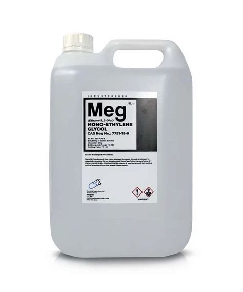 Industrial Grade Mono Ethylene Glycol Meg Litres Drum Kg Drum