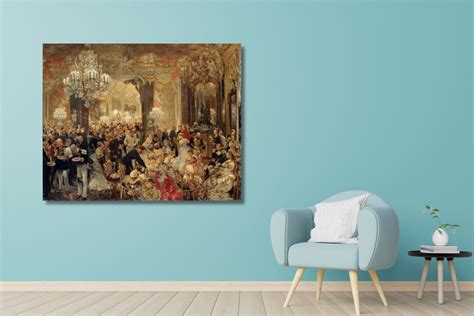 Adolph Menzel The Dinner At The Ball 1878 Classic Painting Photo Poster