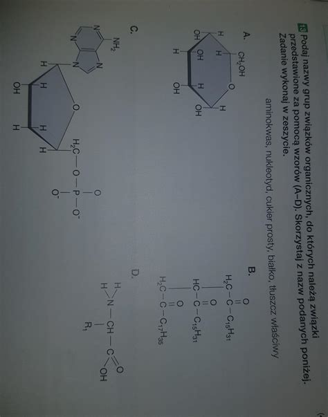 Podaj Nazwy Grup Zwi Zk W Organicznych Do Kt Rych Nale Zwi Zki