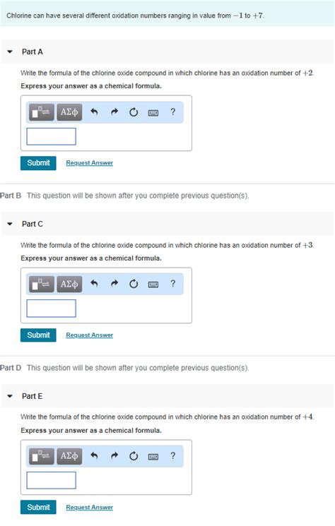 Solved Chlorine can have several different oxidation numbers | Chegg.com