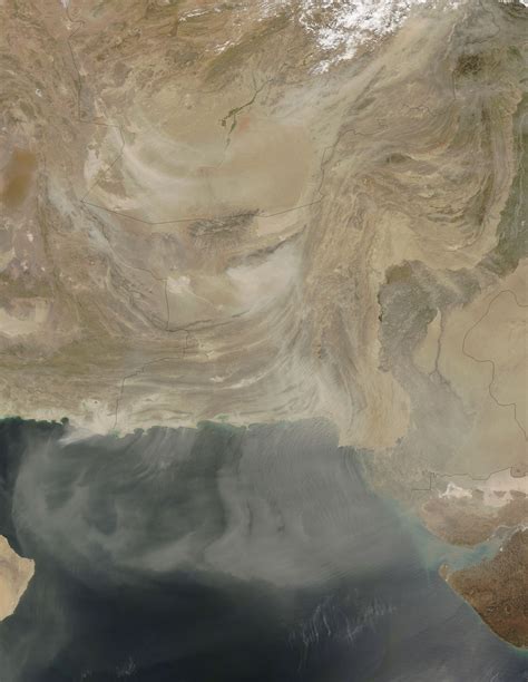 Dust storm across Afghanistan and Pakistan