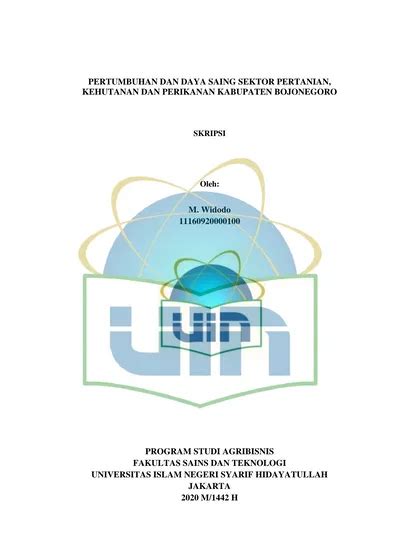 Pertumbuhan Dan Daya Saing Sektor Pertanian Kehutanan Dan Perikanan