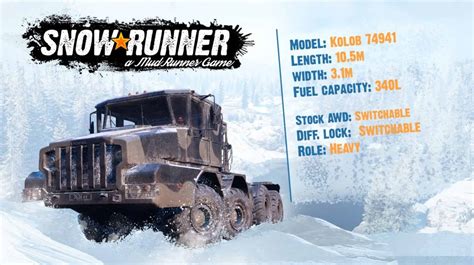 Kolob 74941 Truck SnowRunner MudRunner SnowRunner Spintires