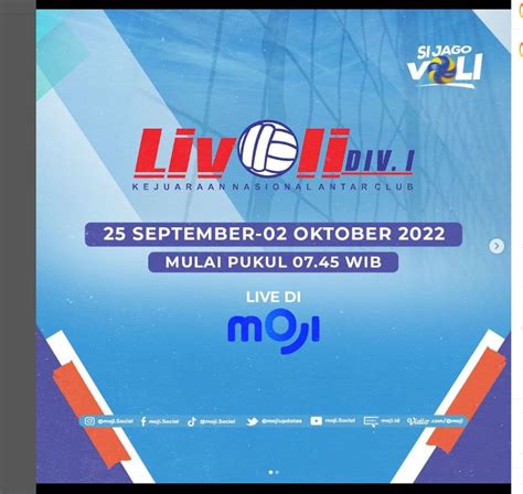 Jadwal Acara Tv Moji Tv Selasa September Ada Live Laga Livoli