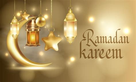 Ramadan Kareem Ou Ramazan Mubarak Salutation Avec Fanous Ou Lanterne Et