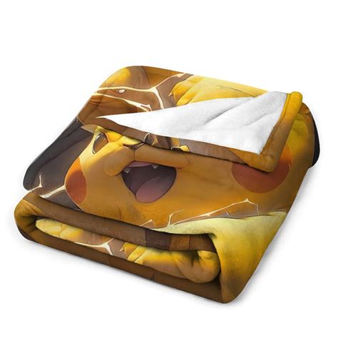 Pokémon Glitch Pikachu Micro Raschel Throw Blanket Glitch Pikachu55 In X 70 In