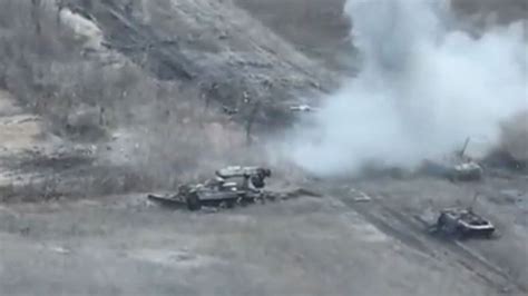 Dramatic Video Appears To Show Heavy Losses Among Russian Armored