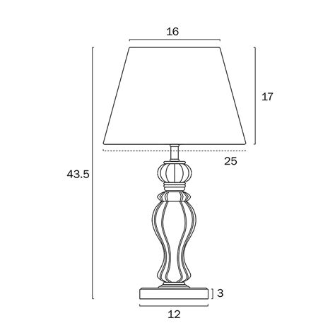 Cadiz Table Lamp Antique Chrome CADIZ TL CHWH