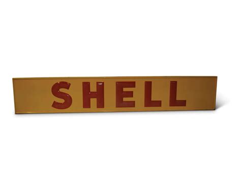 Large Embossed Shell Porcelain Sign Auburn Fall Rm Sotheby S