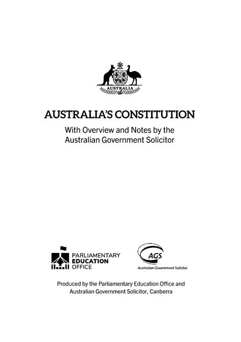 Australian Constitution Australias Constitution With Overview