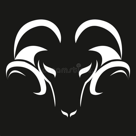 Stylized Ram Silhouette. Silhouette Stock Vector - Illustration of ...